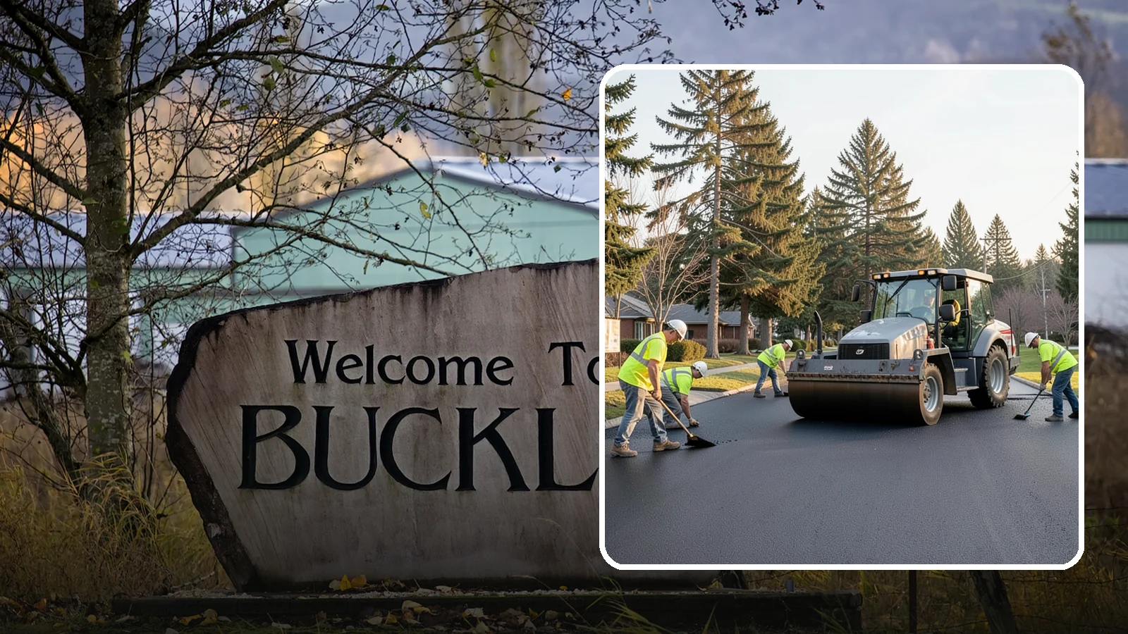 Asphalt Overlay in Buckley, Pierce County, WA - Asphalt overlays that extend pavement life across streets, lots, and trails without full reconstruction.
