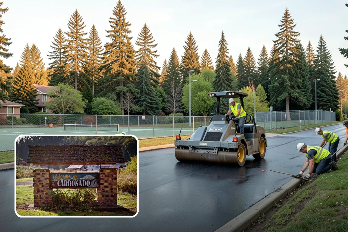 Asphalt Overlay in Carbonado, Pierce County, WA - Extends pavement life at a fraction of reconstruction cost