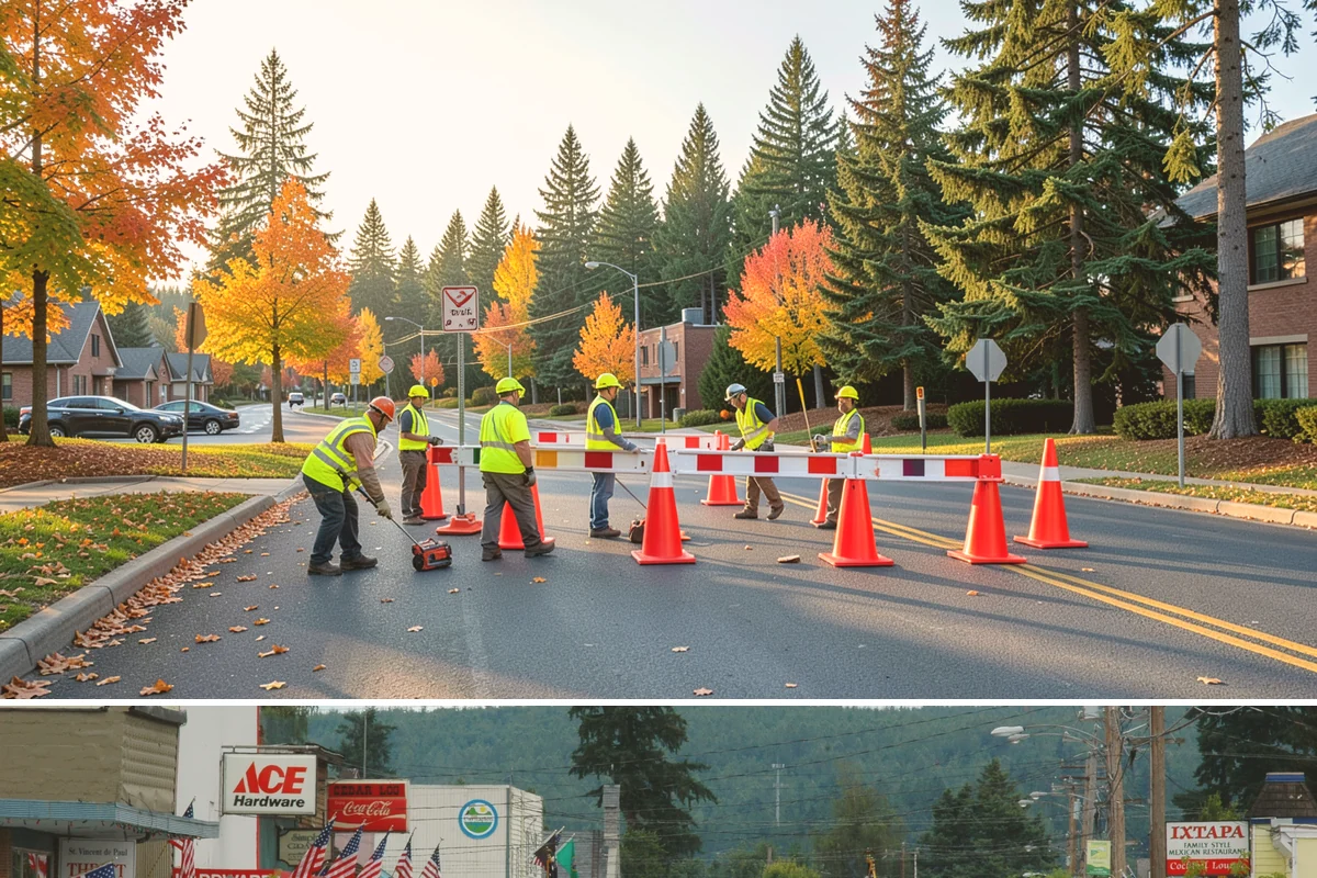 Asphalt Overlay in Carnation, King County, WA - Overlays are a summer operation, scheduled when sustained dry, warm weather allows proper compaction and bonding.