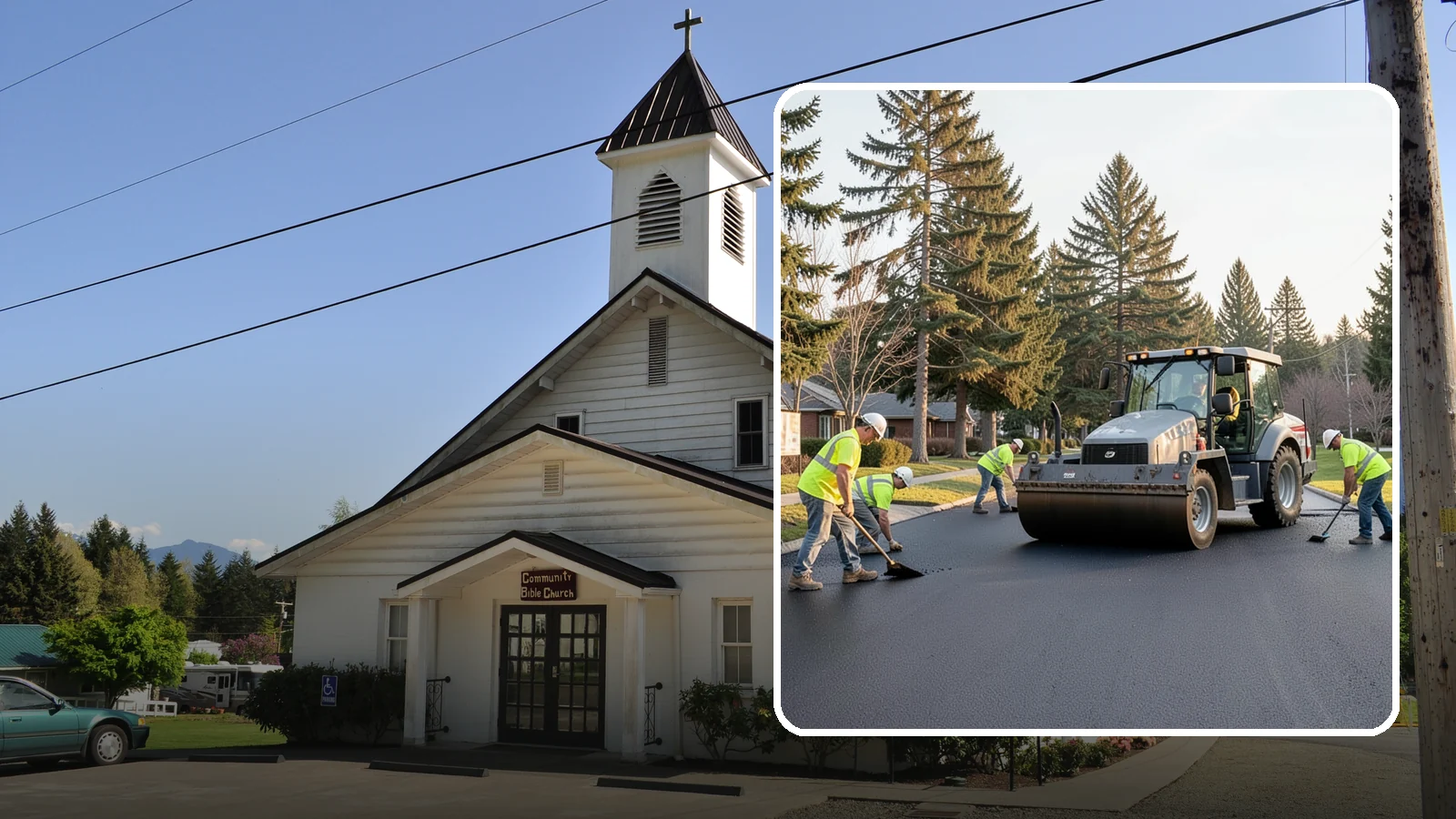 Asphalt Overlay in Concrete, Skagit County, WA - Asphalt overlays that extend pavement life across streets, lots, and trails without full reconstruction.