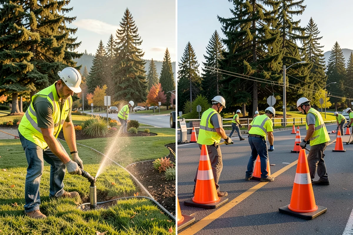 Asphalt Overlay in Concrete, Skagit County, WA - Inspect the surface and repair localized base failures