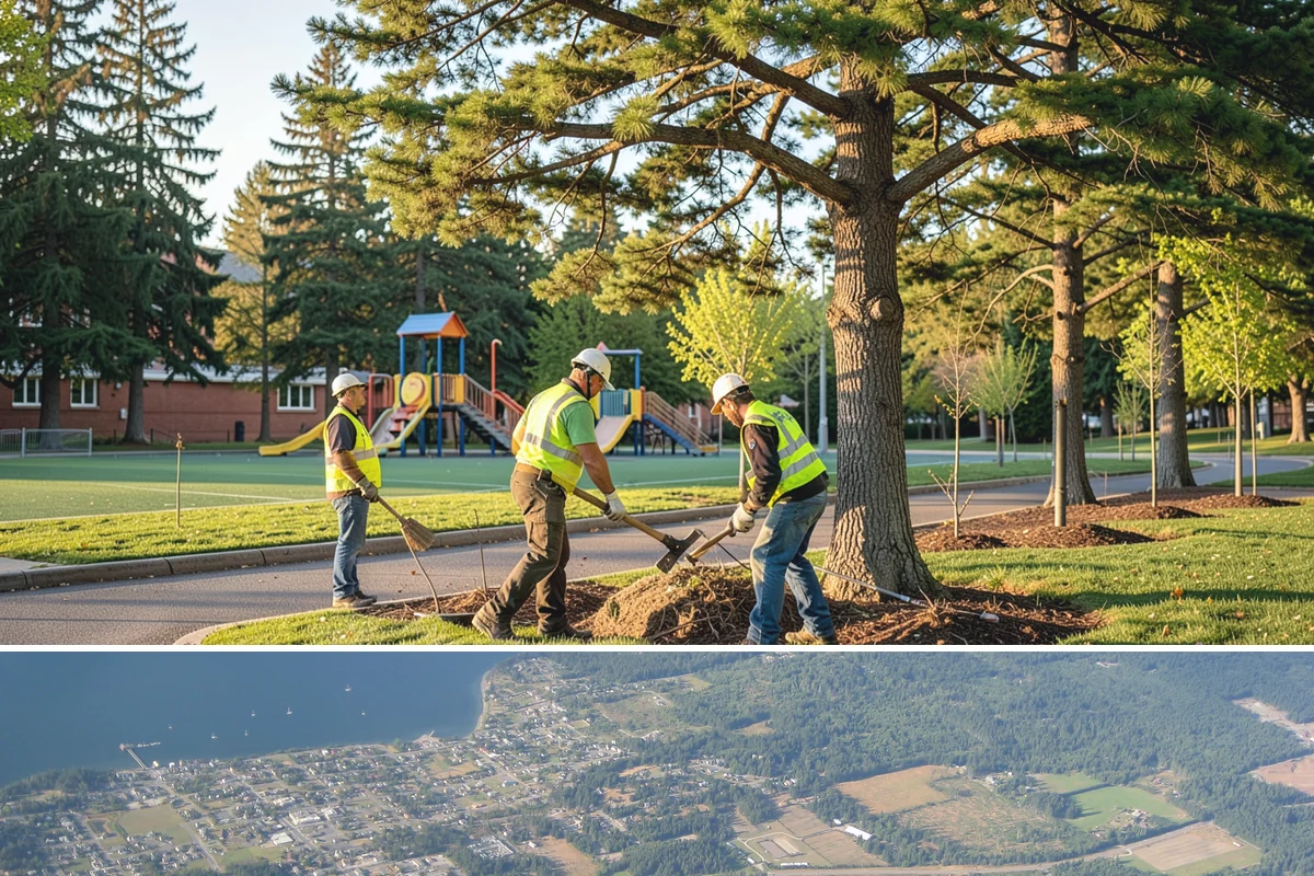 Asphalt Overlay in Coupeville, Island County, WA - Overlays are a summer operation, scheduled when sustained dry, warm weather allows proper compaction and bonding.