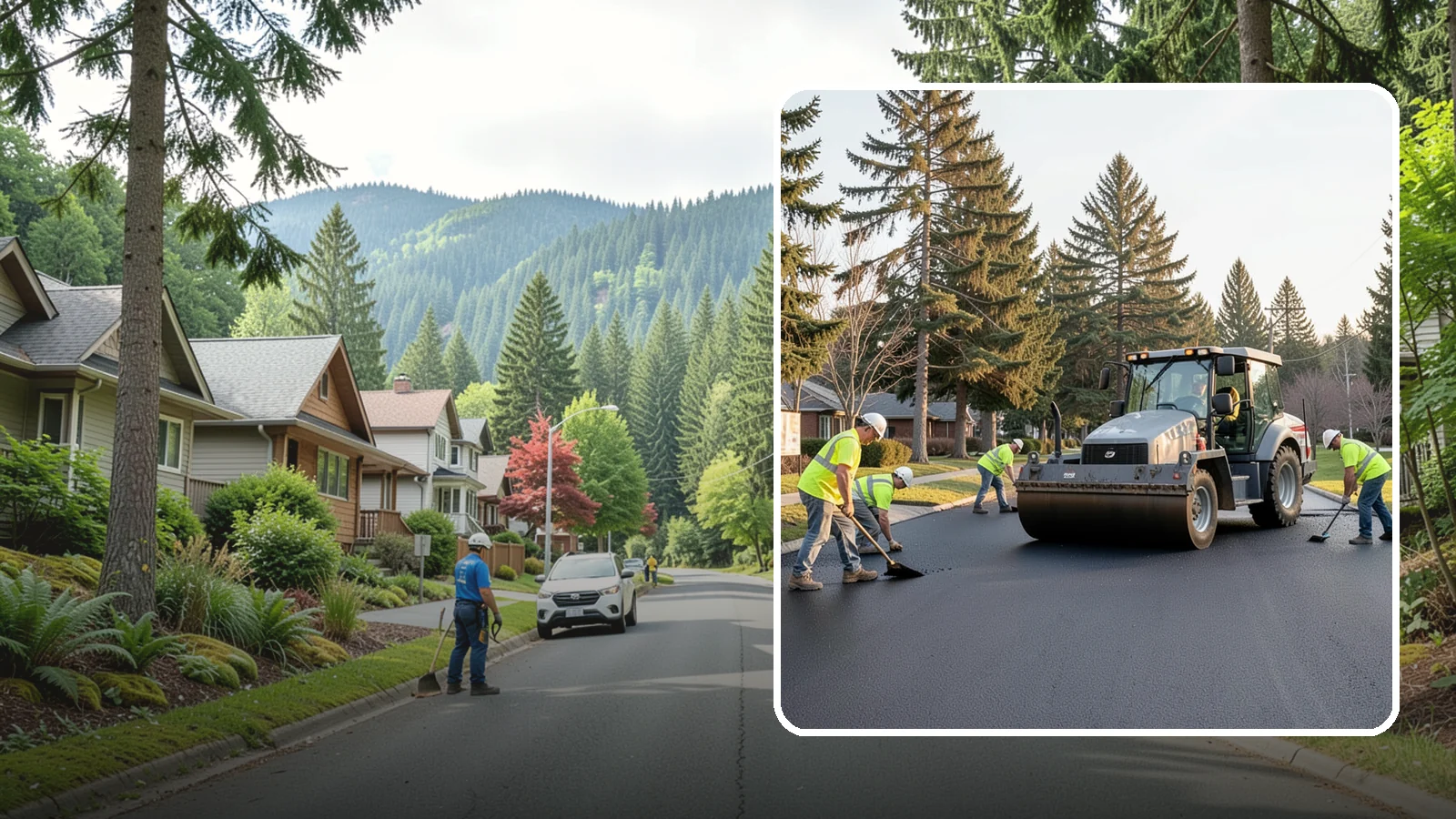 Asphalt Overlay in Darrington, Snohomish County, WA - Asphalt overlays that extend pavement life across streets, lots, and trails without full reconstruction.