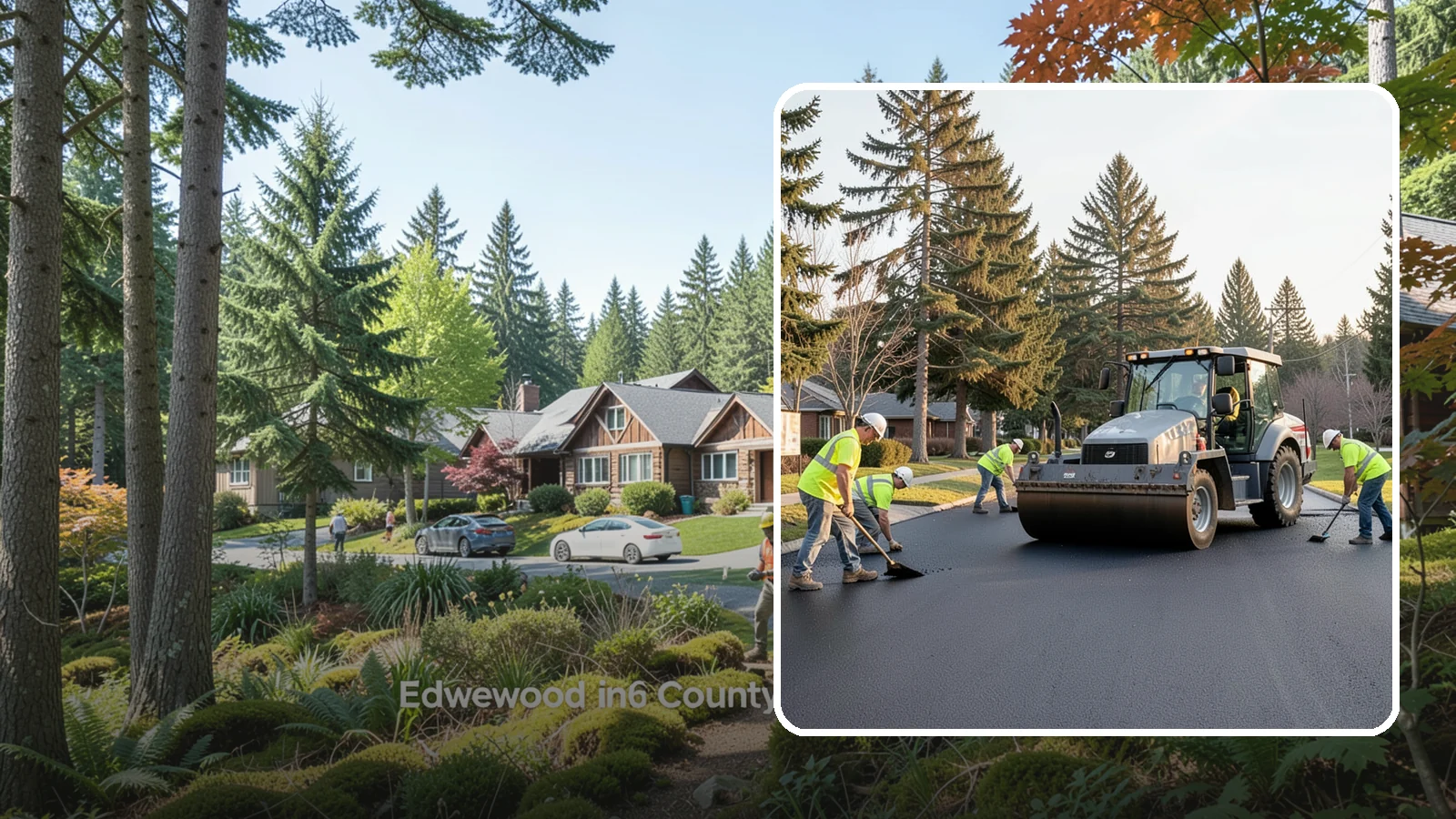 Asphalt Overlay in Edgewood, Pierce County, WA - Asphalt overlays that extend pavement life across streets, lots, and trails without full reconstruction.
