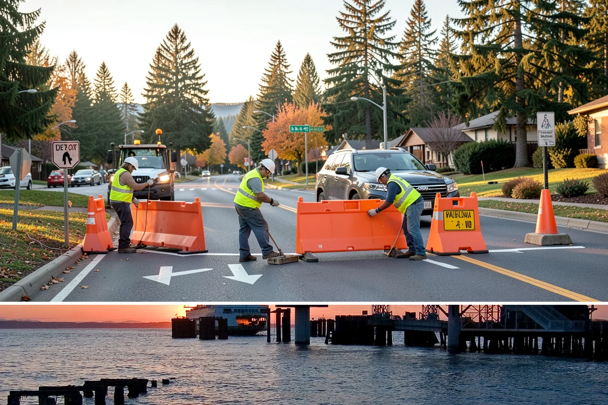 Asphalt Overlay in Edmonds, Snohomish County, WA - Overlays are a summer operation, scheduled when sustained dry, warm weather allows proper compaction and bonding.