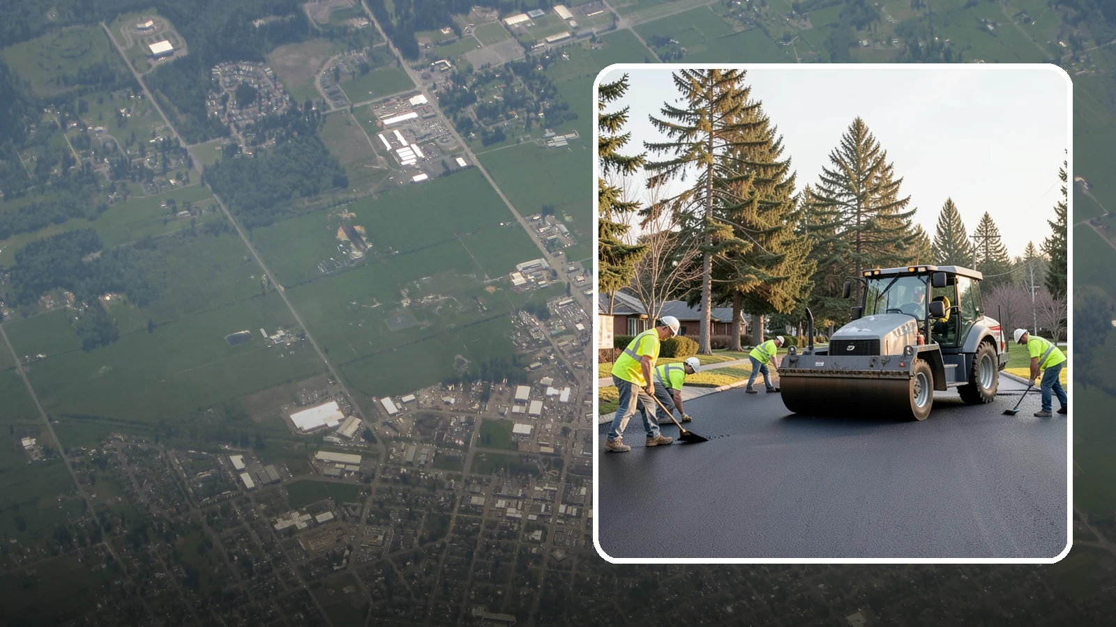 Asphalt Overlay in Enumclaw, King County, WA - Asphalt overlays that extend pavement life across streets, lots, and trails without full reconstruction.