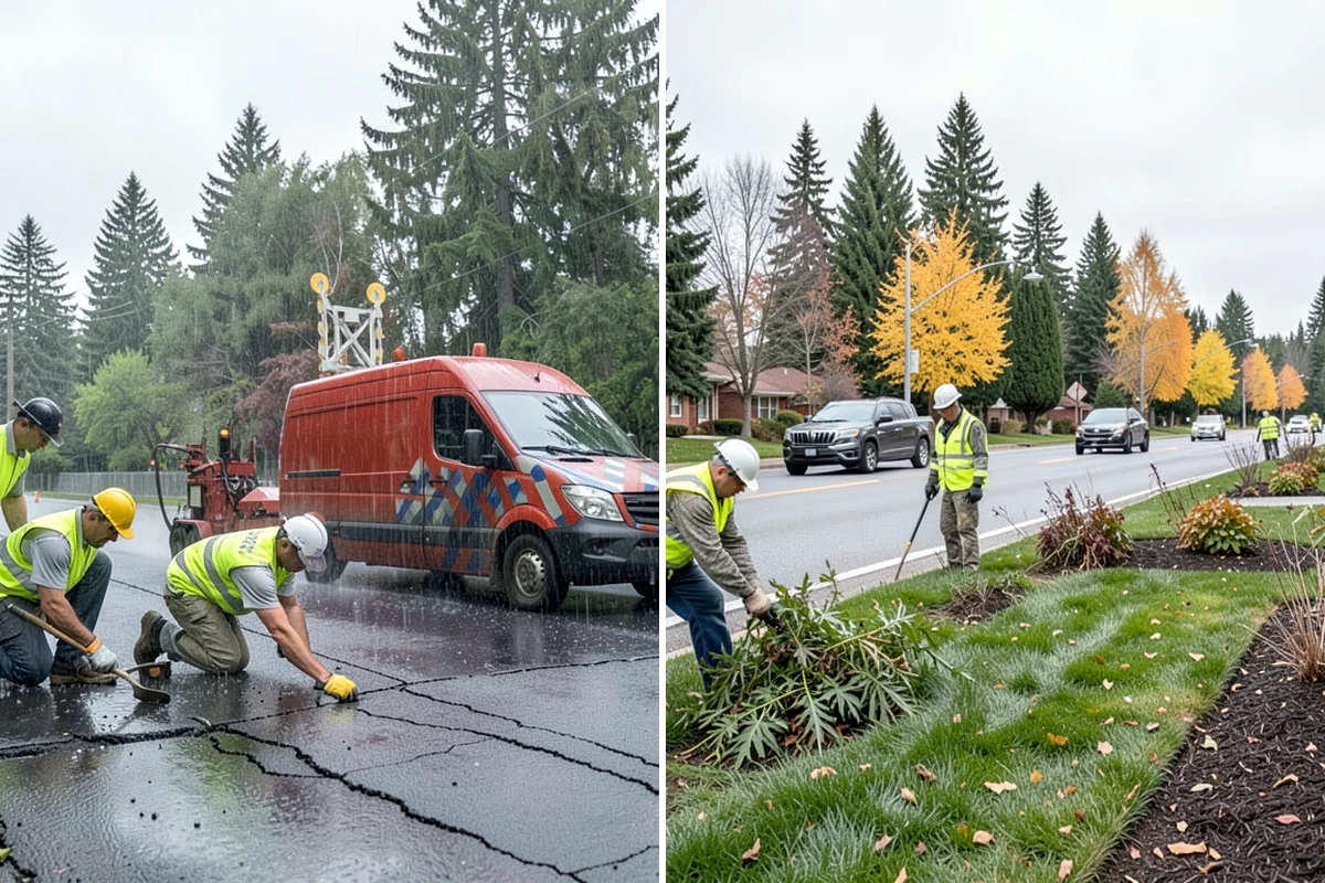 Asphalt Overlay in Enumclaw, King County, WA - Inspect the surface and repair localized base failures