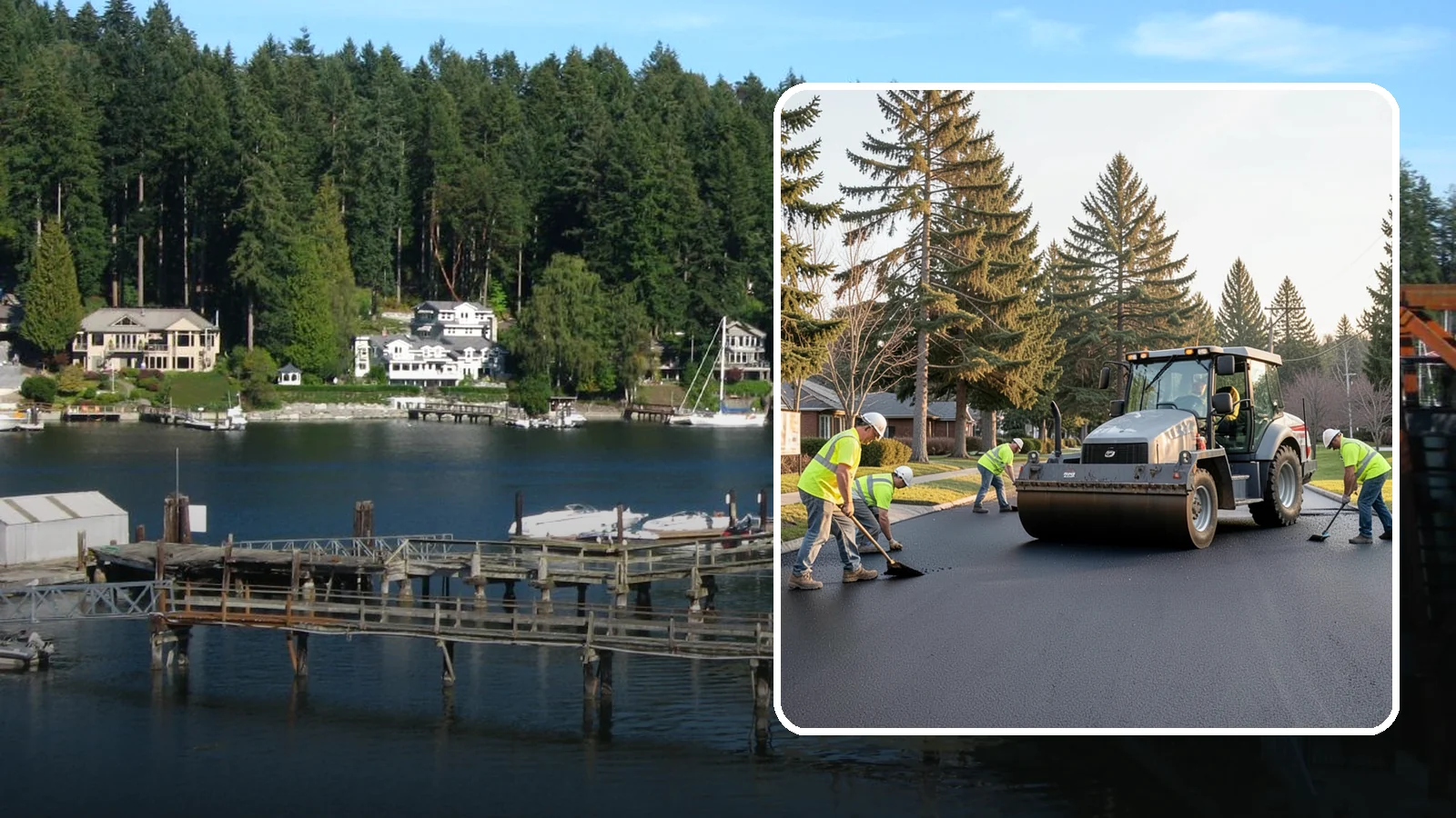 Asphalt Overlay in Gig Harbor, Pierce County, WA - Asphalt overlays that extend pavement life across streets, lots, and trails without full reconstruction.