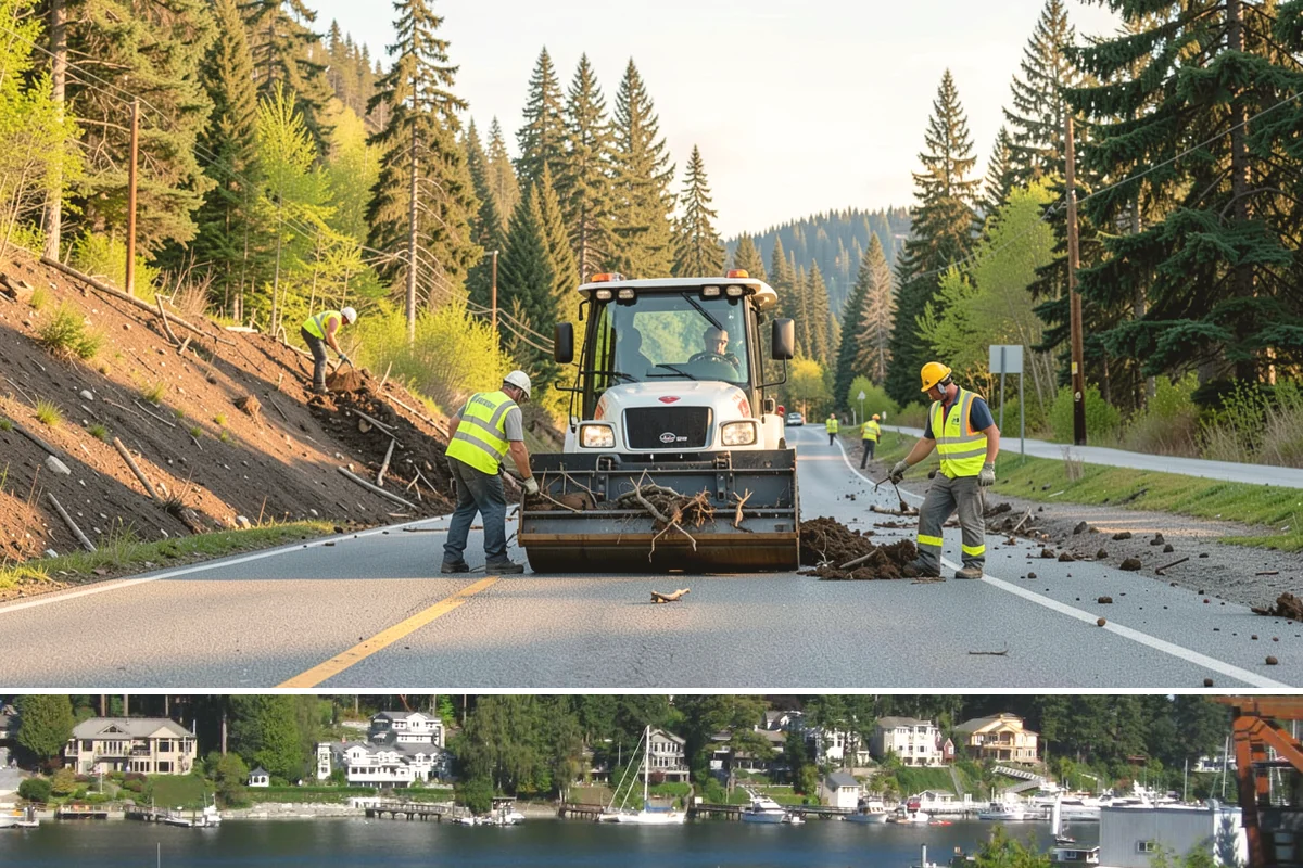 Asphalt Overlay in Gig Harbor, Pierce County, WA - Overlays are a summer operation, scheduled when sustained dry, warm weather allows proper compaction and bonding.