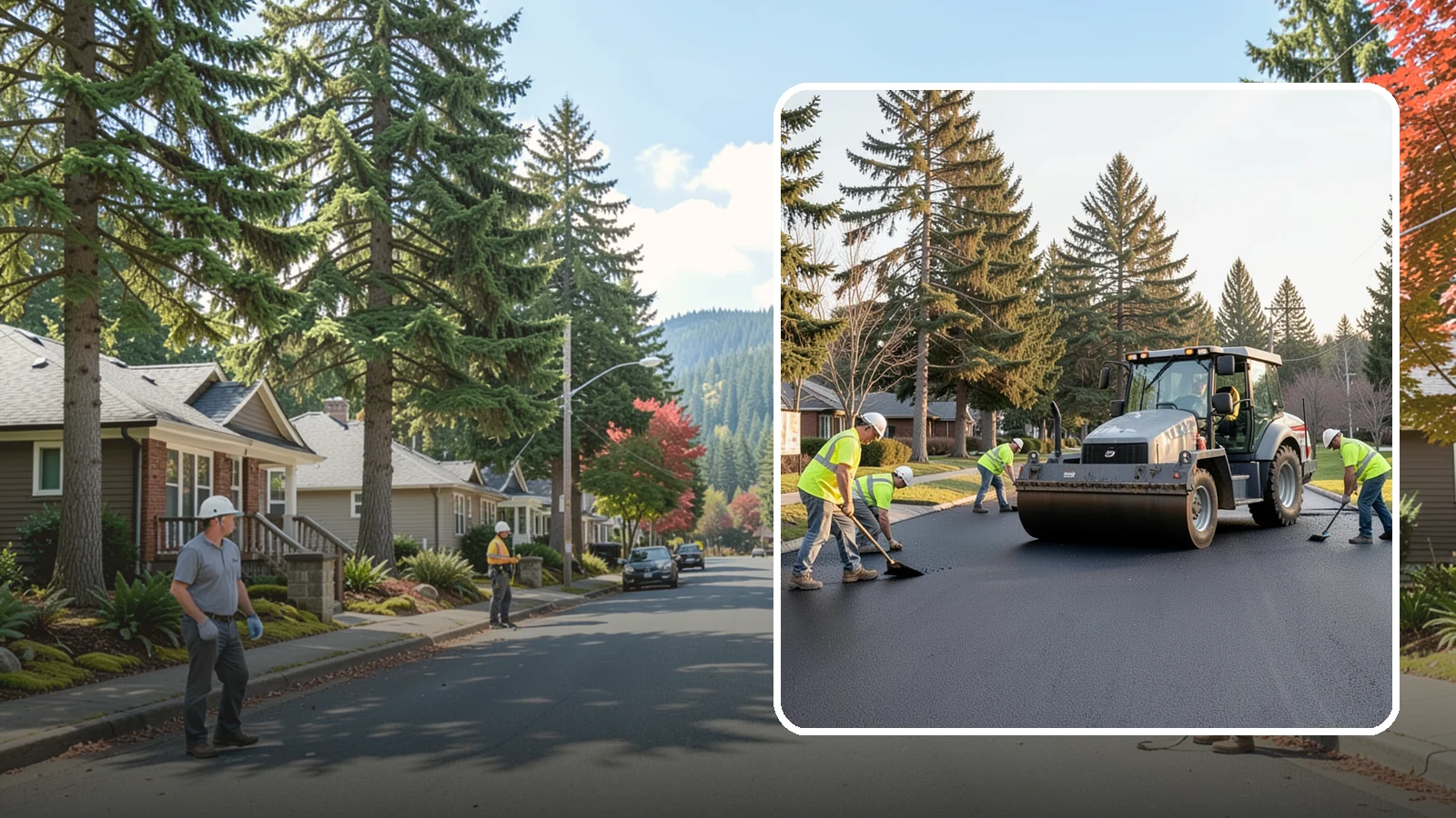 Asphalt Overlay in Hunts Point, King County, WA - Asphalt overlays that extend pavement life across streets, lots, and trails without full reconstruction.