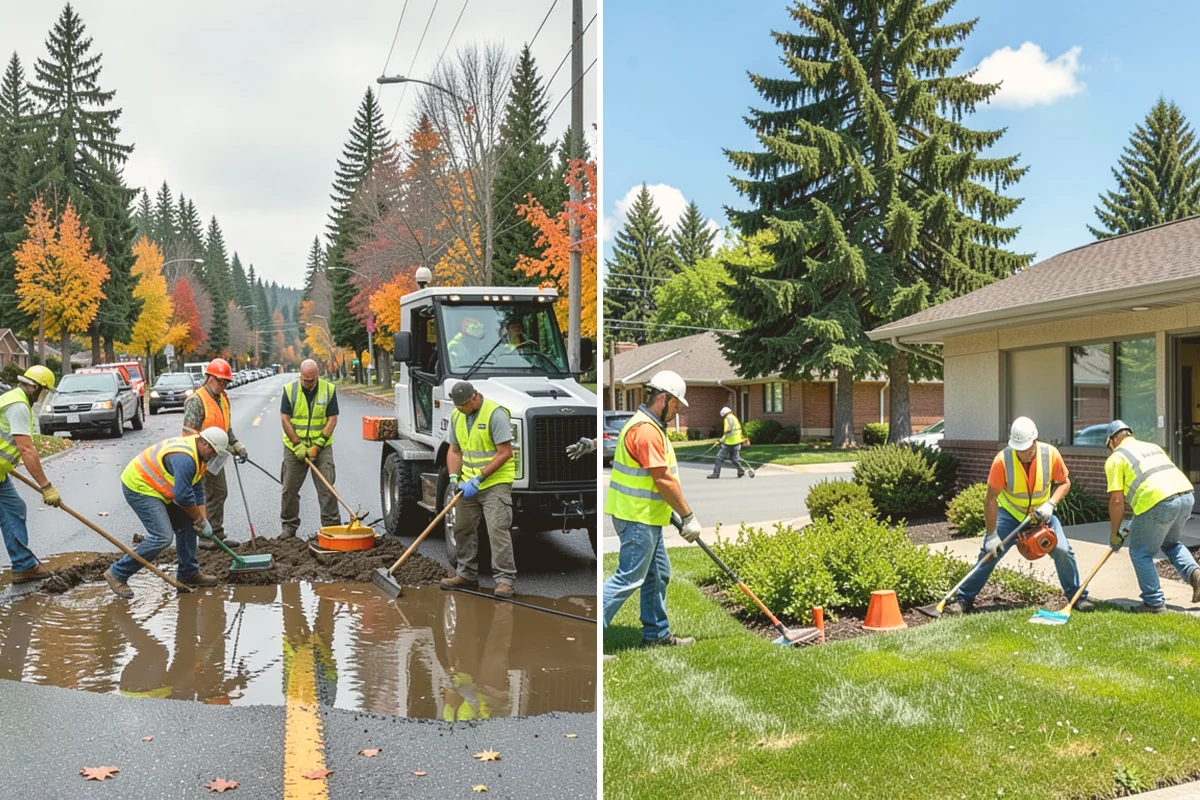 Asphalt Overlay in Kirkland, King County, WA - Inspect the surface and repair localized base failures