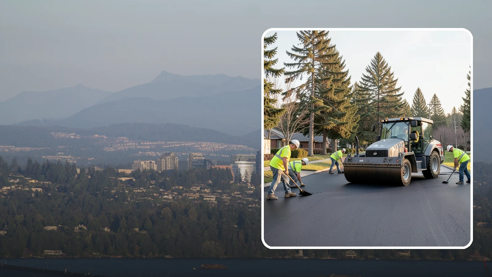 Asphalt Overlay in Medina, King County, WA - Asphalt overlays that extend pavement life across streets, lots, and trails without full reconstruction.