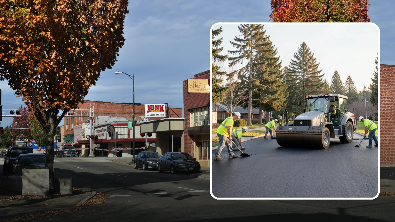 Asphalt Overlay in Puyallup, Pierce County, WA - Asphalt overlays that extend pavement life across streets, lots, and trails without full reconstruction.