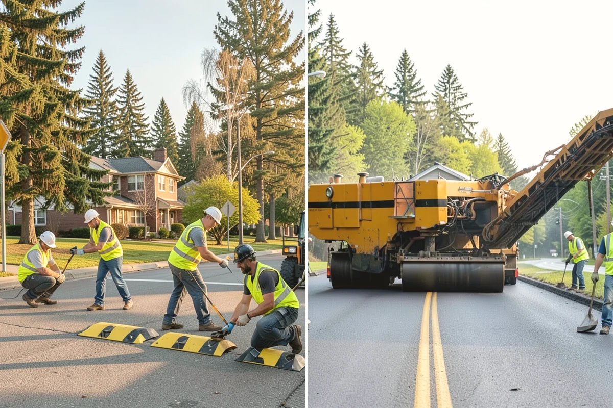 Asphalt Overlay in Ruston, Pierce County, WA - Inspect the surface and repair localized base failures