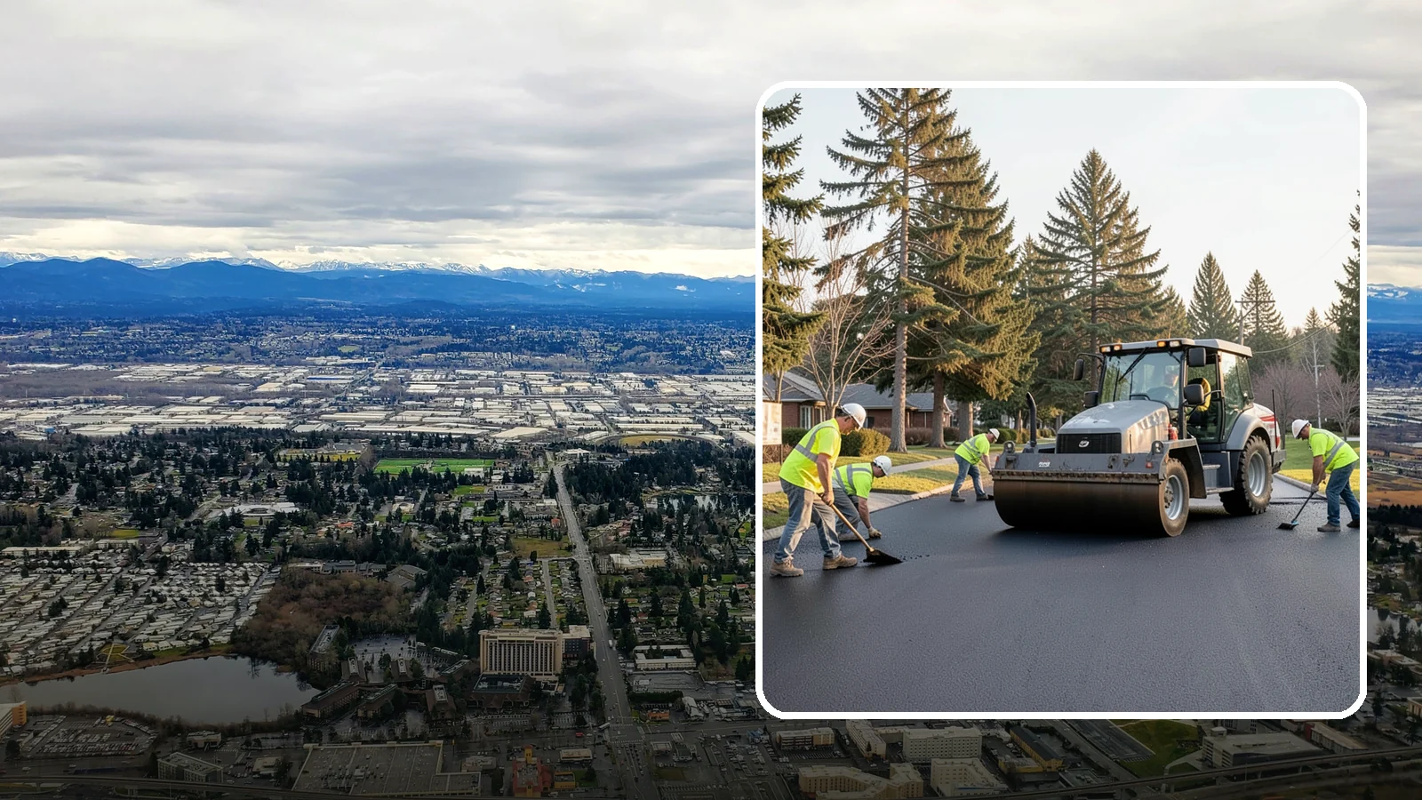 Asphalt Overlay in SeaTac, King County, WA - Asphalt overlays that extend pavement life across streets, lots, and trails without full reconstruction.