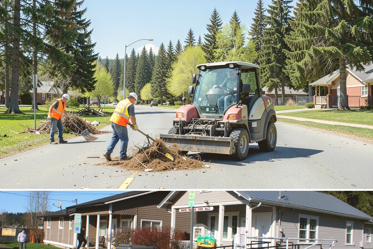 Asphalt Overlay in South Prairie, Pierce County, WA - Overlays are a summer operation, scheduled when sustained dry, warm weather allows proper compaction and bonding.