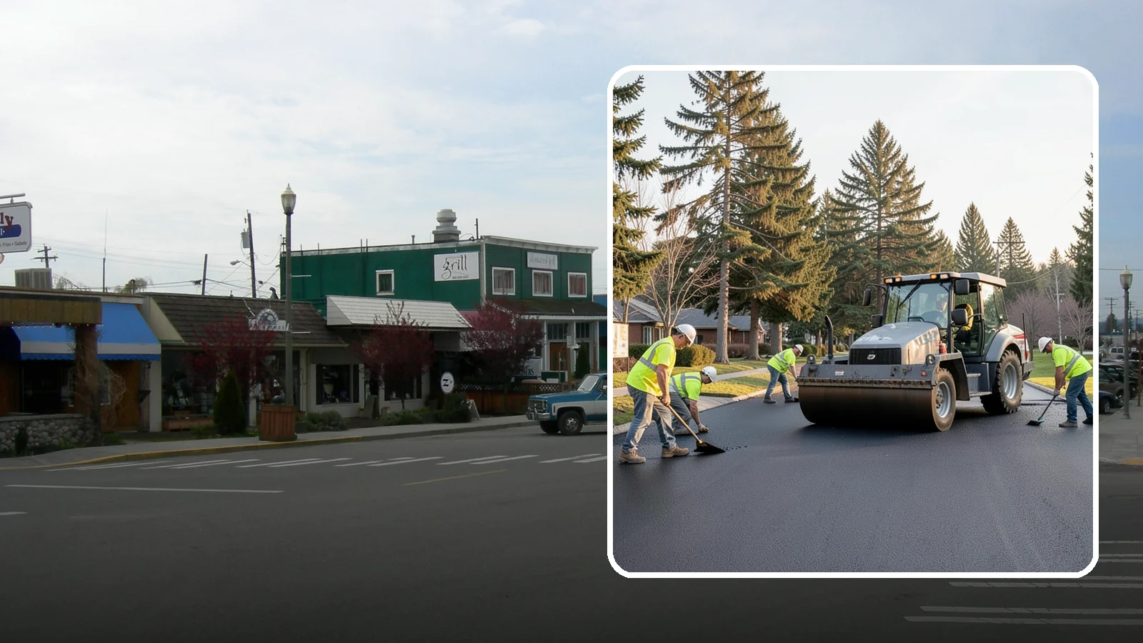 Asphalt Overlay in Stanwood, Snohomish County, WA - Asphalt overlays that extend pavement life across streets, lots, and trails without full reconstruction.