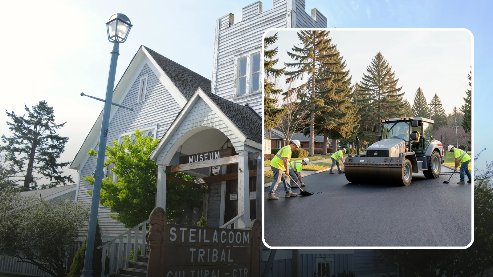 Asphalt Overlay in Steilacoom, Pierce County, WA - Asphalt overlays that extend pavement life across streets, lots, and trails without full reconstruction.