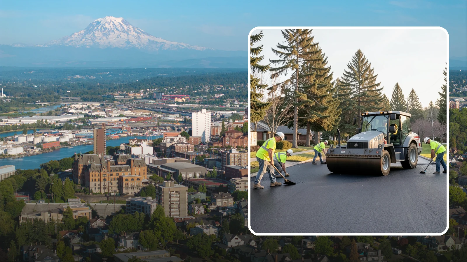 Asphalt Overlay in Tacoma, Pierce County, WA - Asphalt overlays that extend pavement life across streets, lots, and trails without full reconstruction.