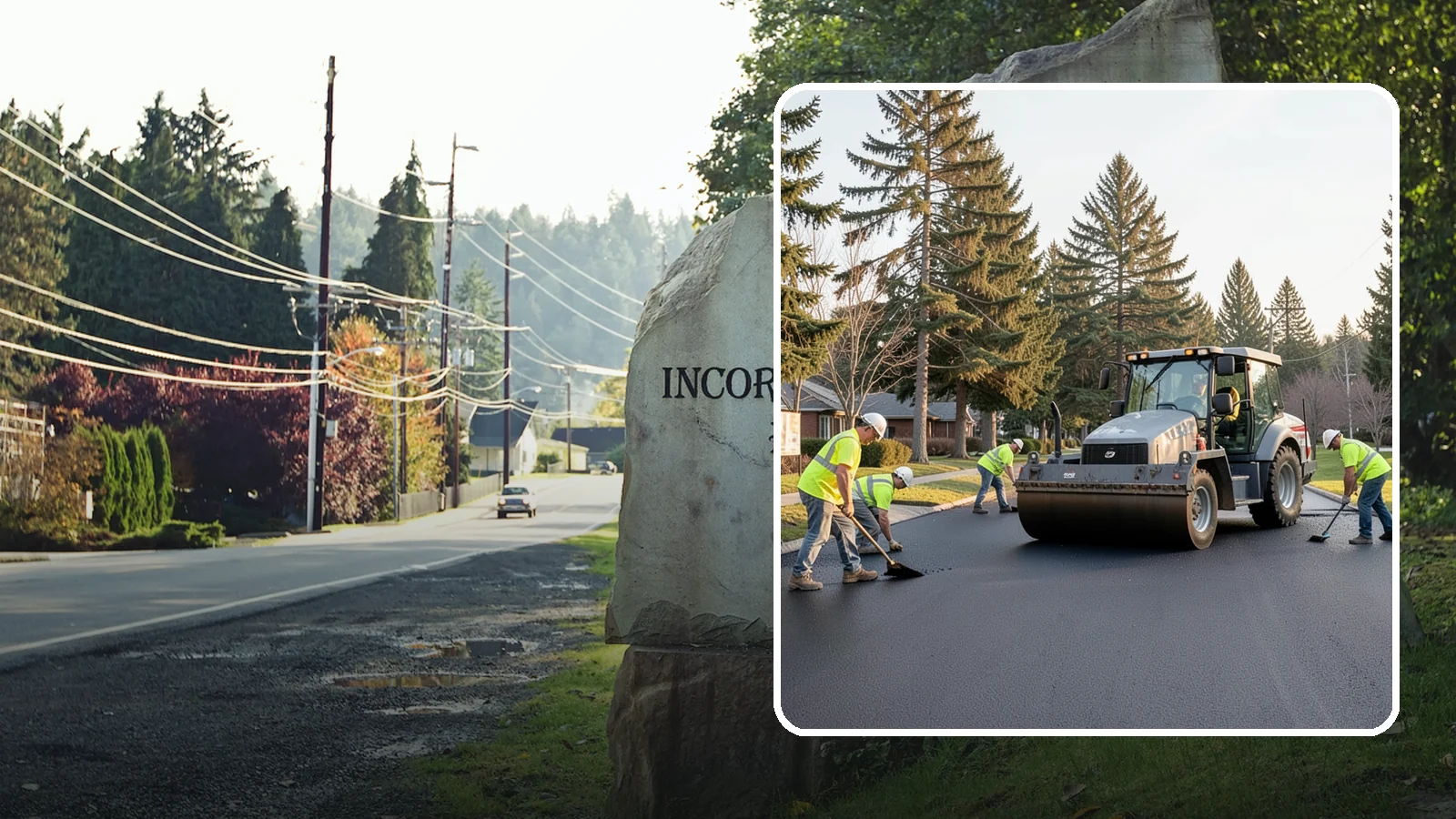 Asphalt Overlay in Wilkeson, Pierce County, WA - Asphalt overlays that extend pavement life across streets, lots, and trails without full reconstruction.