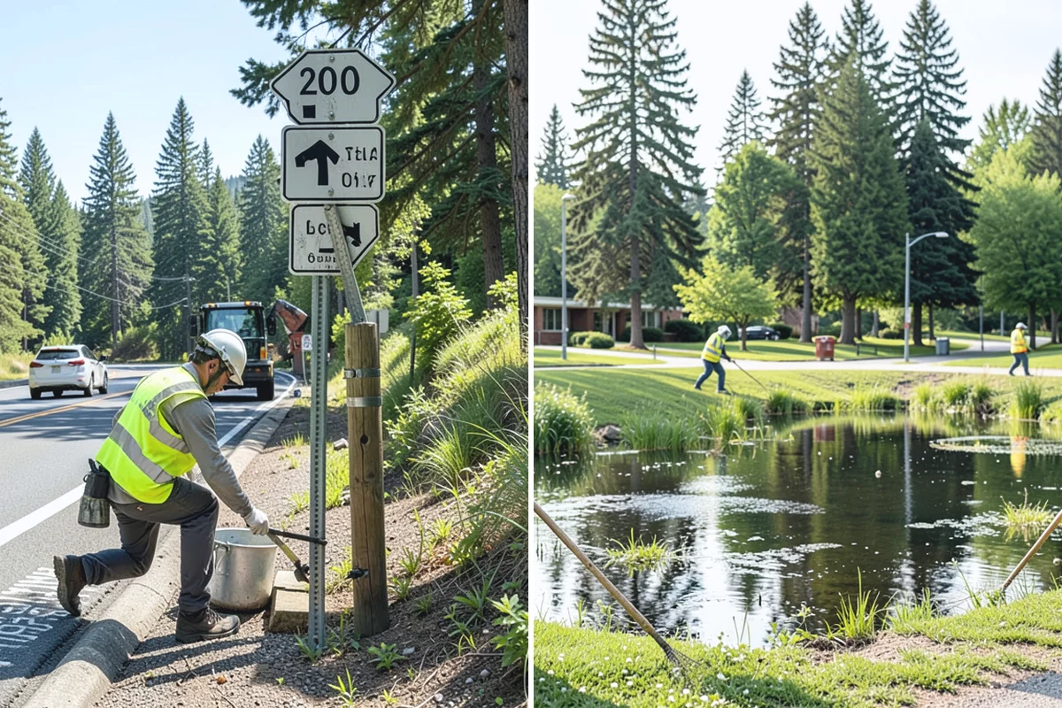 Asphalt Overlay in Woodinville, King County, WA - Inspect the surface and repair localized base failures