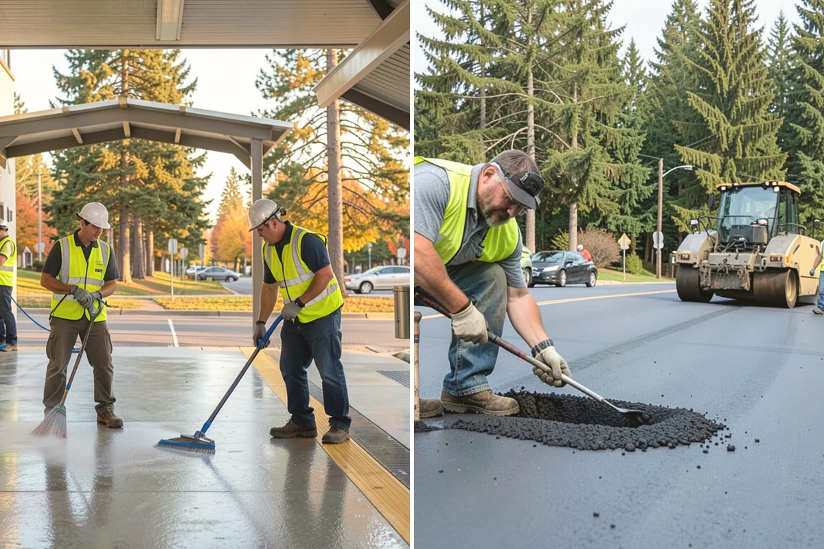 Asphalt Overlay in Yarrow Point, King County, WA - Inspect the surface and repair localized base failures