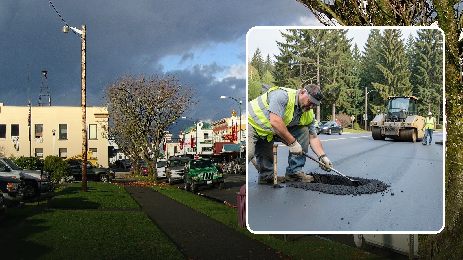 Asphalt Patching in Arlington, Snohomish County, WA - Durable asphalt patching that restores failed pavement sections, utility cuts, and localized potholes.