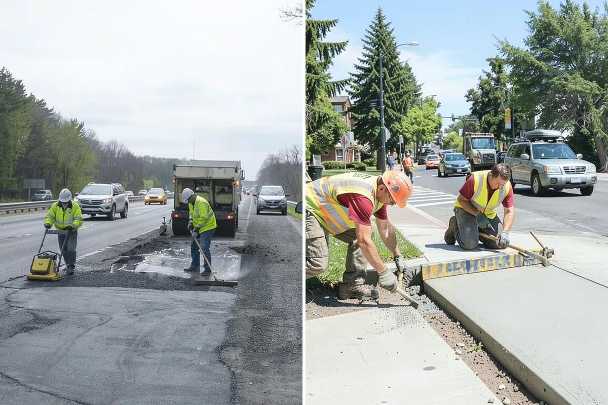 Asphalt Patching in Beaux Arts Village, King County, WA - Mark and saw-cut the failed area to square edges