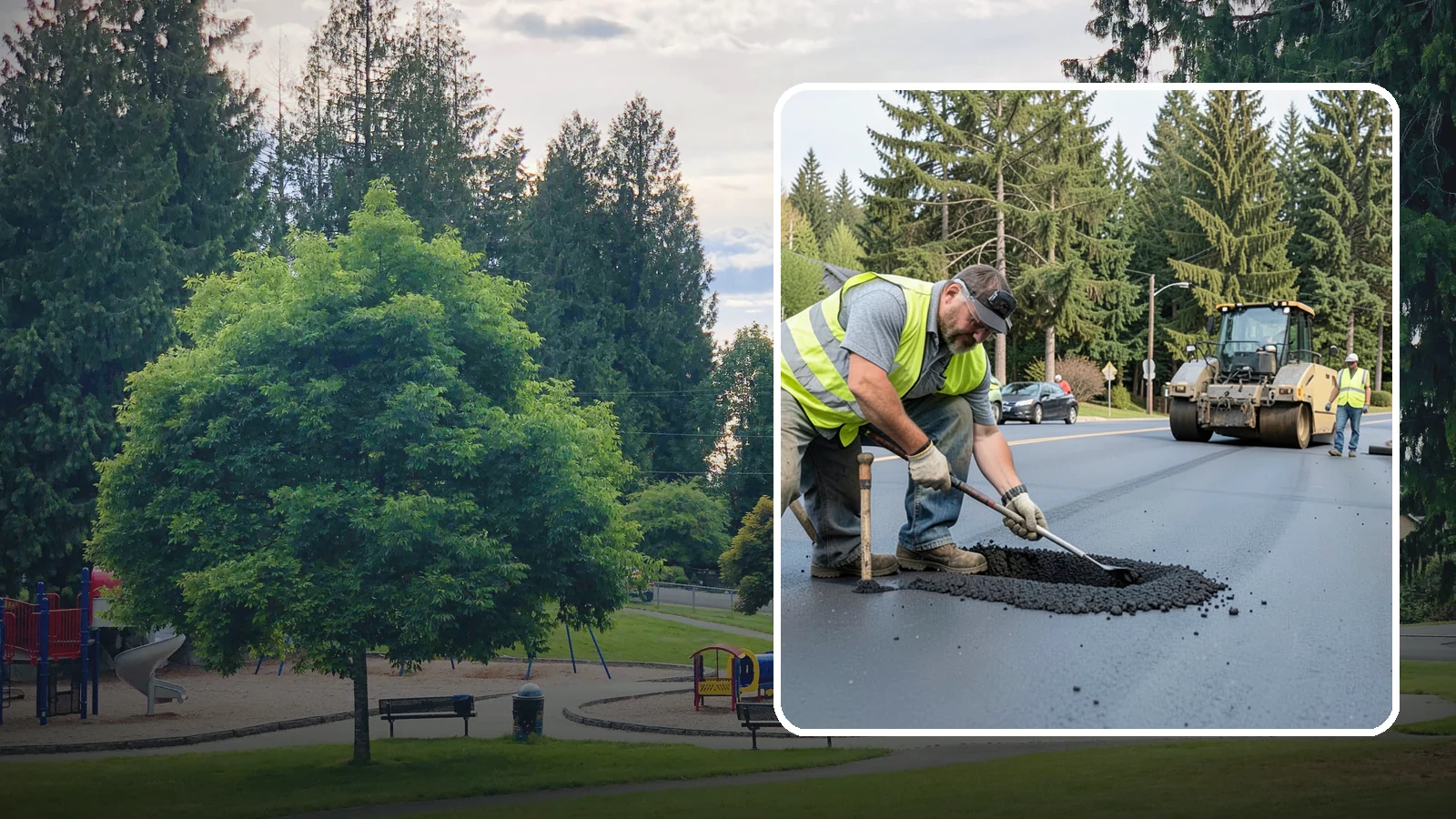 Asphalt Patching in Bonney Lake, Pierce County, WA - Durable asphalt patching that restores failed pavement sections, utility cuts, and localized potholes.