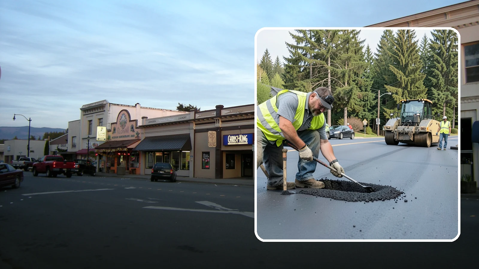 Asphalt Patching in Burlington, Skagit County, WA - Durable asphalt patching that restores failed pavement sections, utility cuts, and localized potholes.