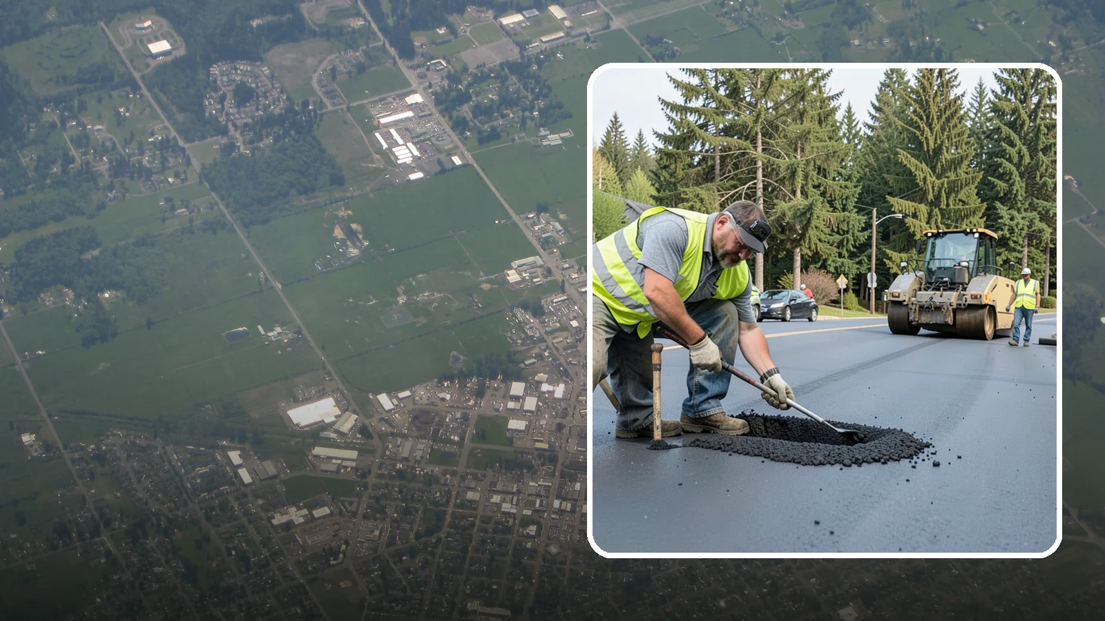 Asphalt Patching in Enumclaw, King County, WA - Durable asphalt patching that restores failed pavement sections, utility cuts, and localized potholes.