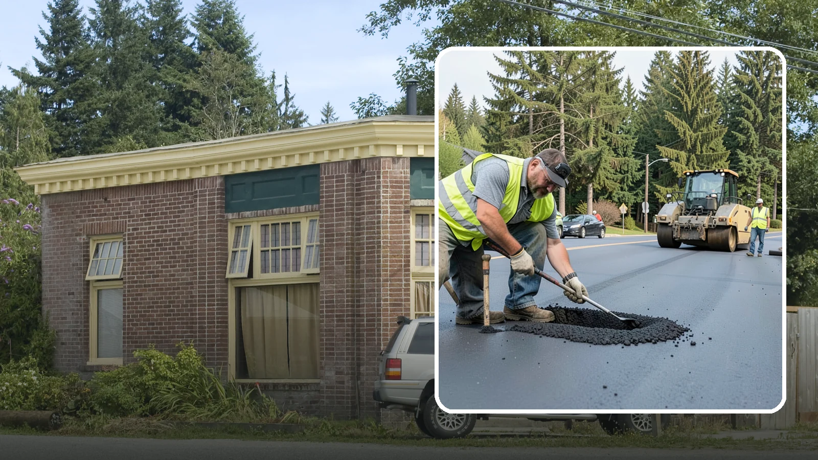 Asphalt Patching in Hamilton, Skagit County, WA - Durable asphalt patching that restores failed pavement sections, utility cuts, and localized potholes.