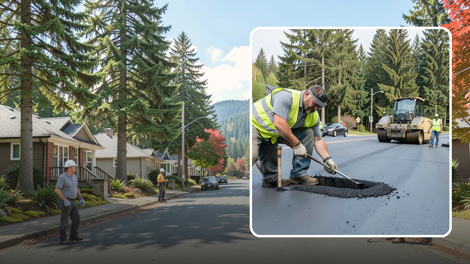 Asphalt Patching in Hunts Point, King County, WA - Durable asphalt patching that restores failed pavement sections, utility cuts, and localized potholes.