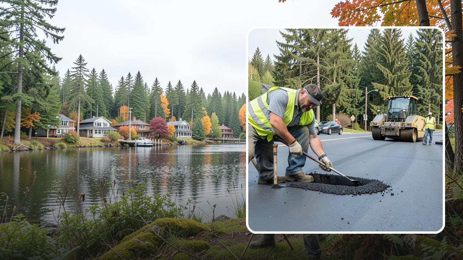 Asphalt Patching in La Conner, Skagit County, WA - Durable asphalt patching that restores failed pavement sections, utility cuts, and localized potholes.