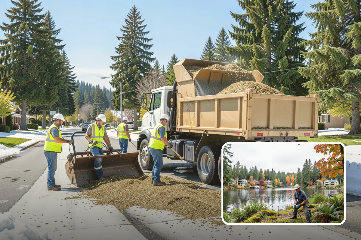 Asphalt Patching in La Conner, Skagit County, WA - Failures cut back to sound pavement for lasting repairs