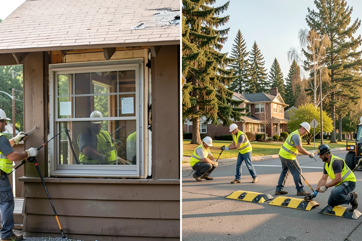 Asphalt Patching in Lake Forest Park, King County, WA - Mark and saw-cut the failed area to square edges