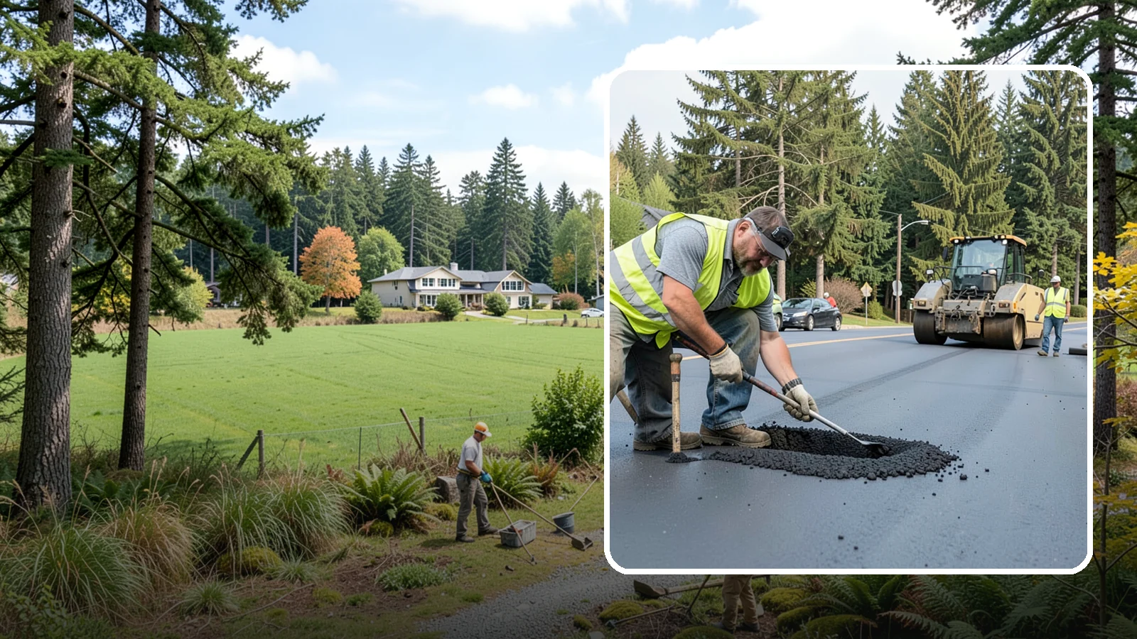 Asphalt Patching in Lyman, Skagit County, WA - Durable asphalt patching that restores failed pavement sections, utility cuts, and localized potholes.