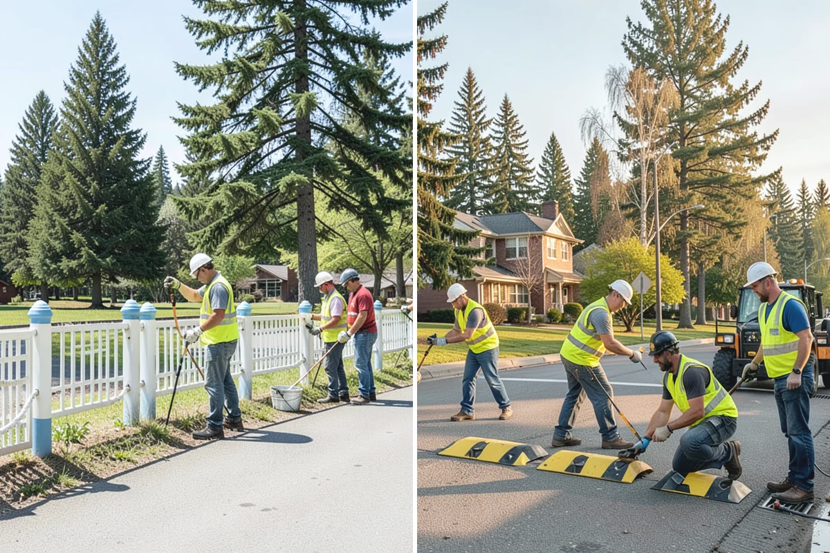 Asphalt Patching in Marysville, Snohomish County, WA - Mark and saw-cut the failed area to square edges