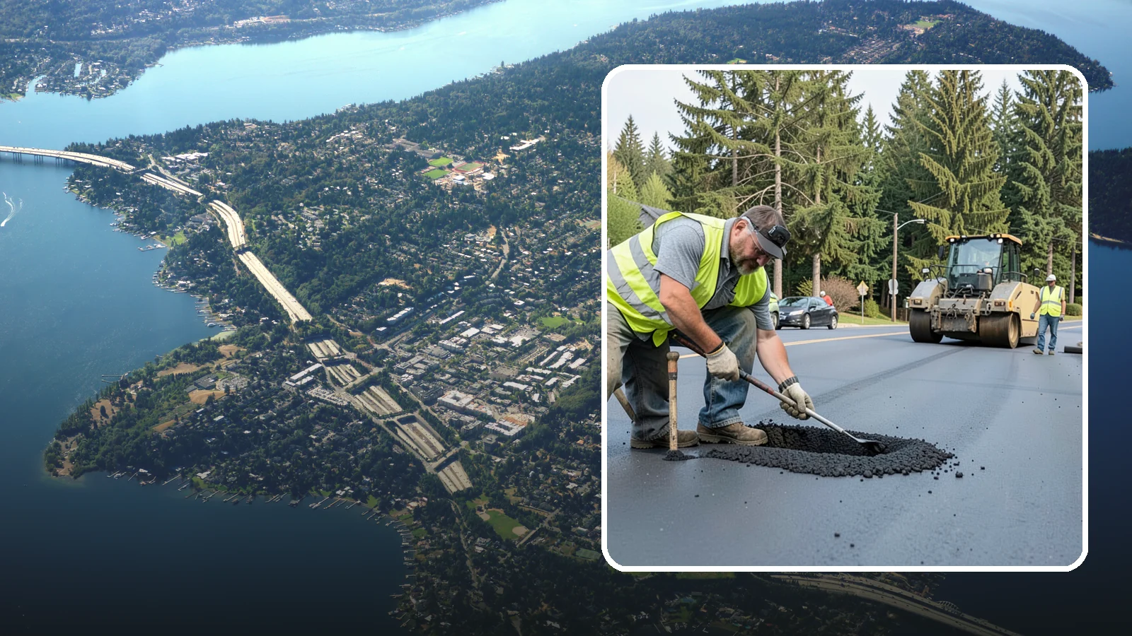 Asphalt Patching in Mercer Island, King County, WA - Durable asphalt patching that restores failed pavement sections, utility cuts, and localized potholes.