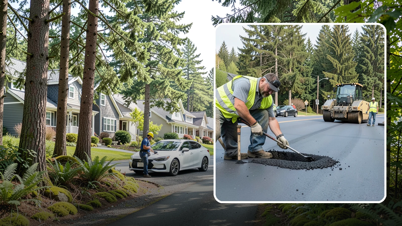 Asphalt Patching in Normandy Park, King County, WA - Durable asphalt patching that restores failed pavement sections, utility cuts, and localized potholes.