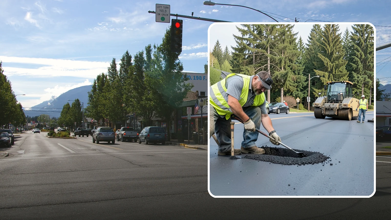 Asphalt Patching in North Bend, King County, WA - Durable asphalt patching that restores failed pavement sections, utility cuts, and localized potholes.
