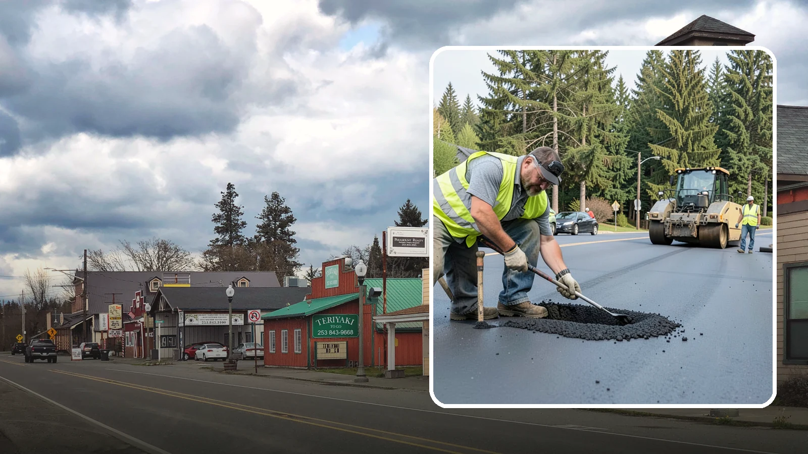Asphalt Patching in Roy, Pierce County, WA - Durable asphalt patching that restores failed pavement sections, utility cuts, and localized potholes.
