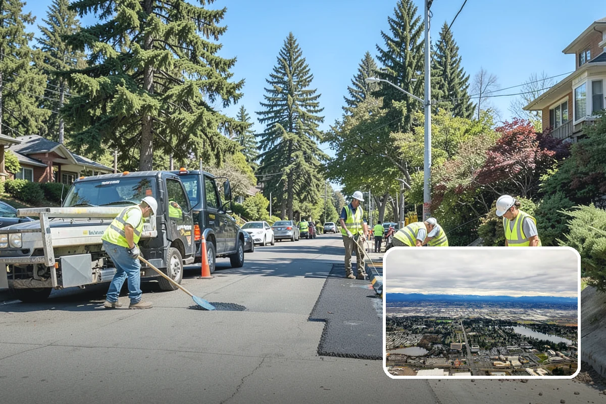 Asphalt Patching in SeaTac, King County, WA - Failures cut back to sound pavement for lasting repairs