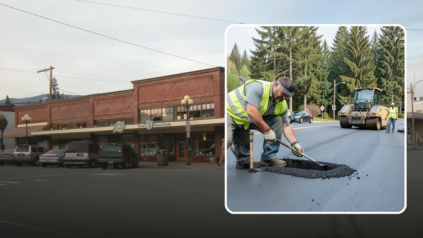 Asphalt Patching in Sedro-Woolley, Skagit County, WA - Durable asphalt patching that restores failed pavement sections, utility cuts, and localized potholes.