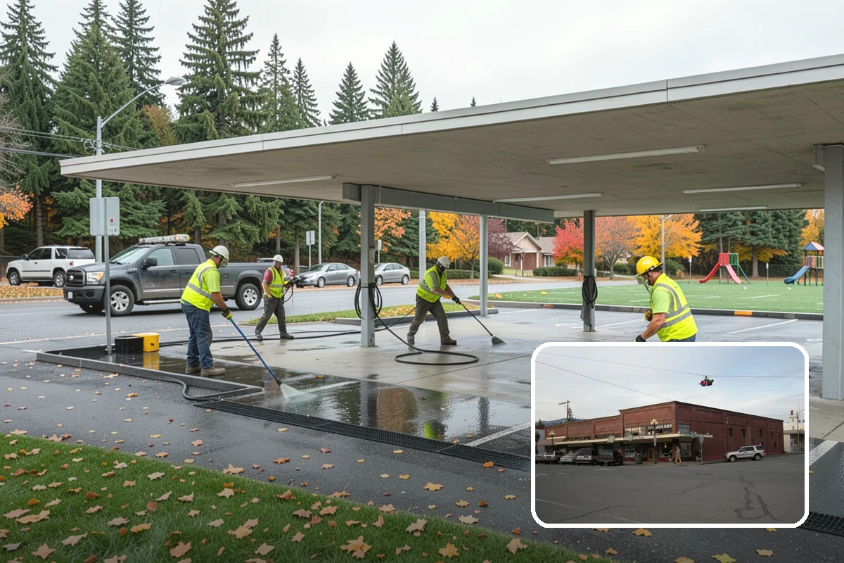Asphalt Patching in Sedro-Woolley, Skagit County, WA - Failures cut back to sound pavement for lasting repairs