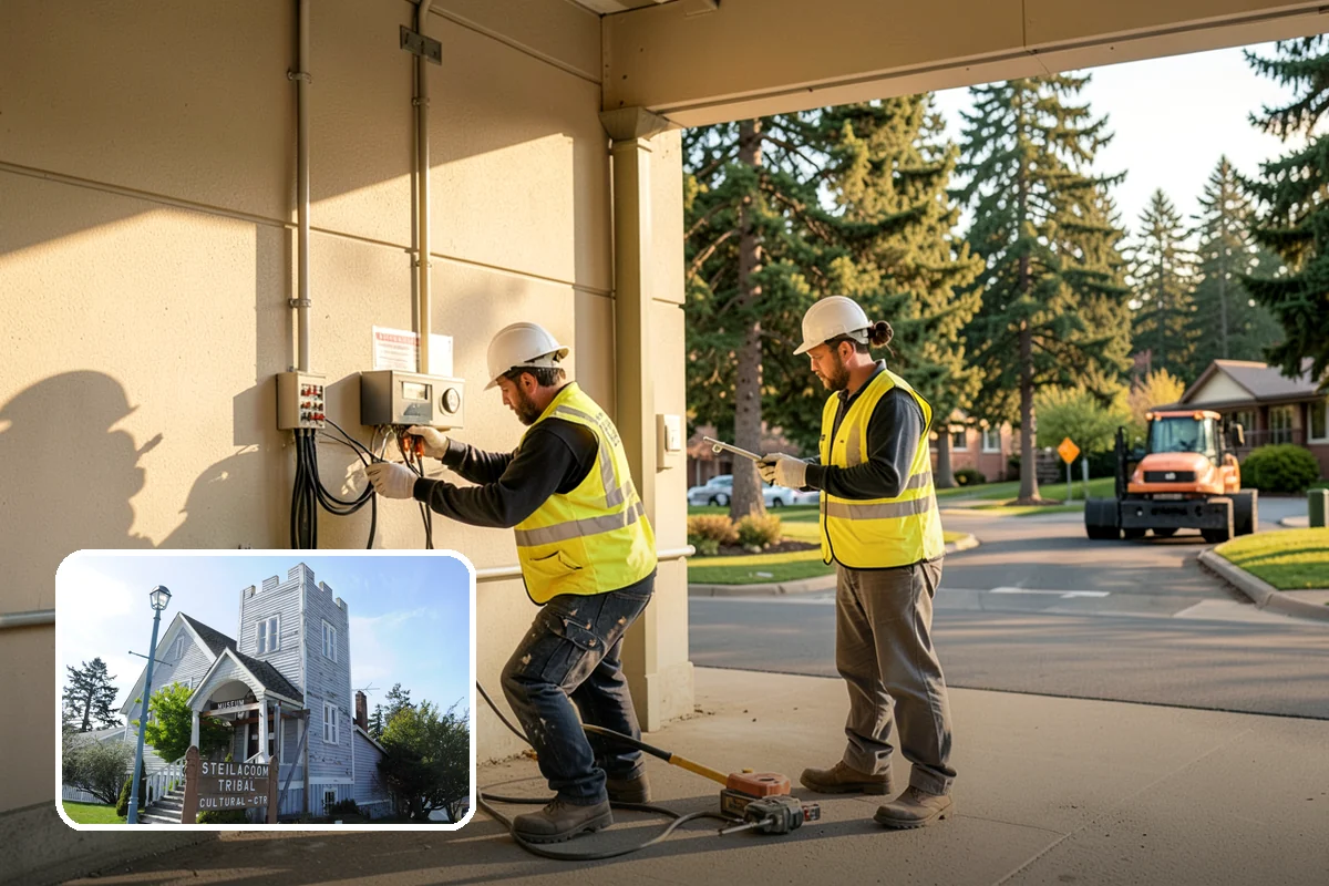 Asphalt Patching in Steilacoom, Pierce County, WA - Failures cut back to sound pavement for lasting repairs