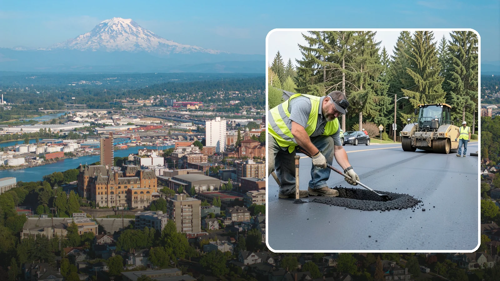 Asphalt Patching in Tacoma, Pierce County, WA - Durable asphalt patching that restores failed pavement sections, utility cuts, and localized potholes.