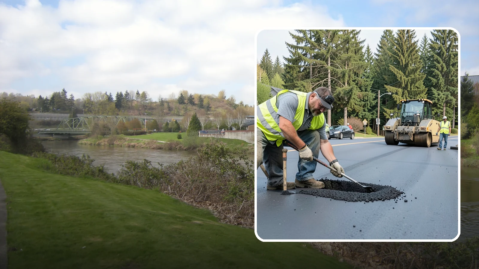Asphalt Patching in Tukwila, King County, WA - Durable asphalt patching that restores failed pavement sections, utility cuts, and localized potholes.