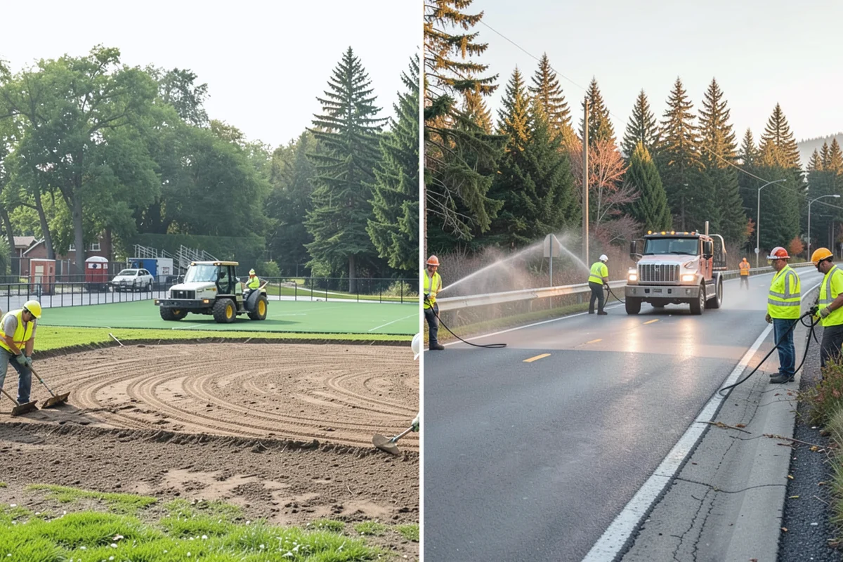 Asphalt Patching in Wilkeson, Pierce County, WA - Mark and saw-cut the failed area to square edges