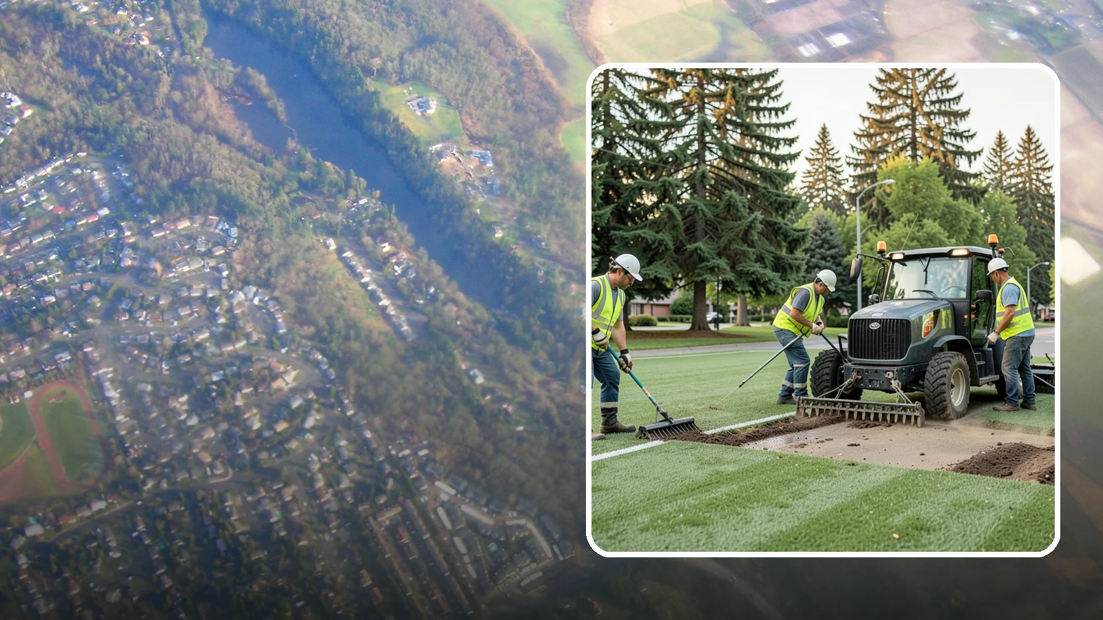 Athletic Field Aeration in Algona, King County, WA - Core and solid-tine aeration that relieves compaction and improves drainage on heavily used sports fields.